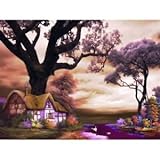 Purple Scenery DIY Paint By Numbers Oil Painting On Canvas Wall Decor Unframed