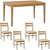 タマリビング ダイニングセット ナチュラル 【5点セット】幅120cm ステディ 50004116-22 5点入