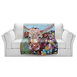 ブランケットウルトラソフトFuzzy 4サイズ！DIANOCHEデザインからby Karen Tarlton LonghornホームDecor Unique Designer芸術的スタイリッシュな寝室