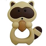 Baby Teething Toy by Babypeanut Binki The Raccoon Cute Baby Teether Toy Bpa Free Soft Silicone Teeth