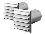 Fantech COM 4P Plastic Supply and Exhaust Hoods (Pair), 4, White by Fantech