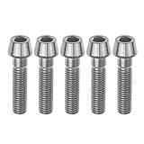 Ruifu M8x15 20 25 30 35 40 45 50 mm P1.25 チタン合金コニカルヘッド六角穴付ボルト 5個入 (M8x30mm, チタン)