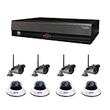 REVO America R16W4ED4E-2T 16-Channel 2TB DVR Surveillance System with 4 Wireless Bullet Cameras and 