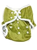 BB2 Baby One Size Solid Minky Minkee Snaps Cloth Diaper Cover for Prefolds (One Size, Green) by BB2