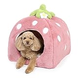 ペットパラダイス 犬 犬用品 ハウス いちご 苺 ドーム ベッド イチゴ 野いちご 野苺 くすみカラー猫 ベット 小型犬 超小型犬 介護 小 M 633-35087