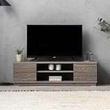 モダンデコ テレビ台 37-46型 対応 108cm幅 ローボード 収納 扉収納 幅108×奥行き30×高さ31cm 耐荷重40kg TV台 木製 ロータイプ リビング (ナチュラル)