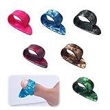 ギターピック【6個】指 ピックプロテクター サムピック 人差し指ピック 初心者 フィンガーピック ギターフィンガーピック ギター用サムピック ピック アコギ ピック ピック アコギ 本製品はセルロイド製です ギターとエレキギターとベースの初心者のためのギター用撥弦楽器（ランダムカラー）