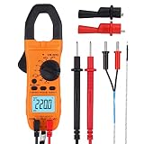 CAMWAY クランプメーター 6000カウント800A AC/DC電流 600V電圧 抵抗 静電容量 温度測定 照度 NCV 導通テスト デューティ サイクル 周波数テスト デジタルクランプメーター