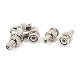 uxcell RCA メス RF 同軸ケーブル アダプタ コネクタ メタル BNC オス 6本入り