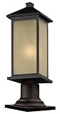 Z-Lite 548PHMR-533PM-ORB Vienna Outdoor Post Light with Oil Rubbed Bronze Finish and Glass Material 