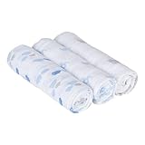 Lässig Swaddle et Burp Couverture Large Eléphant et Clouds Garçon 3 Pièces 85 X 85 cm Light Bleu