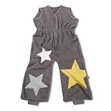 Baby Boum Superstar Cotton Rich Appliqued Terry 1 Tog Sleeping Bag Cum Jumpsuit (Pingu Grey) by Litt