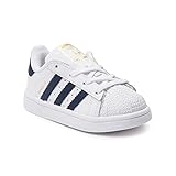 (アディダス) adidas 靴・シューズ キッズスニーカー Toddler adidas Superstar Athletic Shoe White/Navy ホワイト/ネイビー US 4 (12c