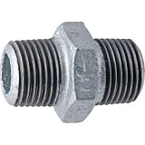 ニップル 可鍛鋳鉄製管継手 (白) (1/2B)×42L NI