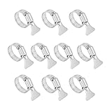 uxcell バタフライホースクランプ 18mm-32mm クランプ範囲 304ステンレススチール 10個入り