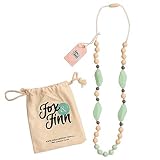 Fox and Finn 'Mackenzie' Silicone Teething Necklace for Babies | Safety Knotted Silk Rope | Does Not