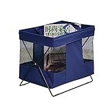 シンプルな雑誌ラック錬鉄製のオフィス収納バスケットデスクトップブック新聞バスケット生地の破片仕分けバスケット ## (色 : 青)