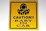 【Cat fight】自動車用 夜間 反射 baby in car ベビー イン カ― 赤ちゃんが乗ってます マグネット ステッカー (H)