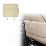 KINKA 新型マツダ用 キックガード CX-60用 後部座席 汚れ保護シート キックガード車 キックパッド シート 車用座席キングカード CX-5/CX-8/CX-60/CX-80 蹴り防止 防汚マット バックキックマット ポケット付き (1点,CX-60対応,ホワイト)