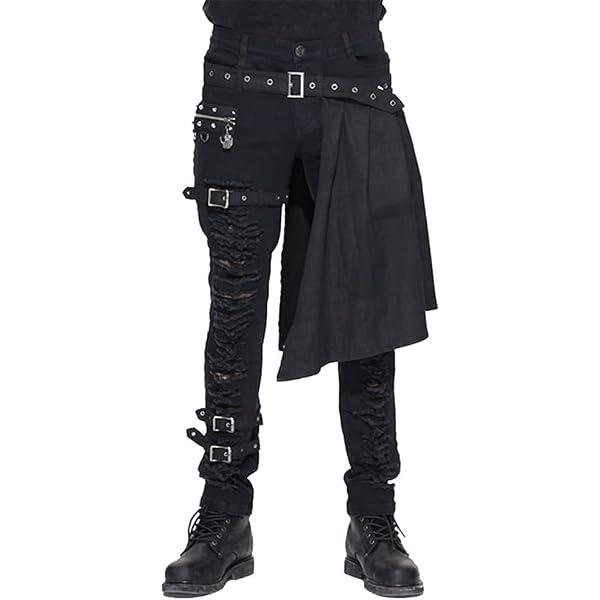 Amazon | Punk Gothic スチームパンク ゴシック ズボン メンズ ロング
