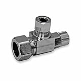 Everflow Supplies 91358pr-nl Boxed鉛フリー四半期Turn角度プレミアム停止バルブwith 2つ圧縮接続とLooseキーの操作、5 / 8 " x 3 / 8 "