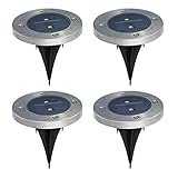 FEIYANGC ソーラー地下庭の装飾ランプホワイトライト（2V/100maH、4本/パック）