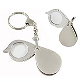 拡大鏡ツール10xと30ミリメートル折りたたみキーリング拡大鏡ポケットポータブルでキーチェーン毎日