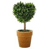 不二貿易 ガーデン グリーン オブジェ  ミニトピアリー ハート 高さ15cm 50279