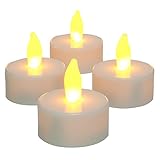 Inglow CG10059WH4 Flameless Tea Light Candle, White, 4-Pack [並行輸入品]