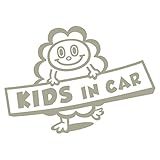 imoninn KIDS in car ステッカー　【シンプル版】　No.48　モクモクさん　（グレー色）