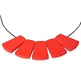 Lil' Jumbl Baby Teething Necklace | Organic Food Grade Silicone | BPA-Free (Red) [並行輸入品]
