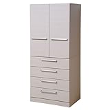 日本製(大川家具) モノトーンロッカーシリーズ 幅80ブレザーたんす引出付 WH um0309