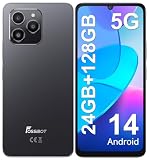 FOSSiBOT S1 5G スマホ Android 14 SIMフリー スマホ 本体 24GB+128GB/1TB拡張可能 オクタコアプロセッサ 6.745インチHD+大画面 アンドロイド スマホ 5G対応 スマートフォン 4900mAhバッテリー 50MP+8MPカメラ 5GデュアルSIM 顔認証 指紋認証 NFC+GPS+BT5.0+5G WiFi 技適認証済 グローバルバージョン(グレー)