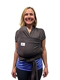 Sleepy Wrap - Dark Gray - Comfortable Cotton Baby Wrap Carrier Designed for Newborns to 35lbs by Sle