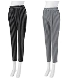 犬印　マタニティ　９分丈タックパンツ ブラックストライプ　マタニティＭ 