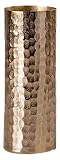 Torre & Tagus 902191A Bark Aluminum Texture Cylinder Vase Gold - Short [並行輸入品]