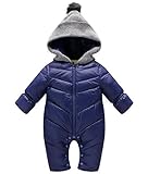 ネクシード(nexeed) ベビー ダウン 新生児 カバーオール 着ぐるみ おくるみ 冬 防寒 (Mサイズ, ブルー)