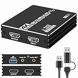キャプチャーボードは4K HDMI パススルー 機能を搭載しています 1080P 60Hz USB 3.0 ビデオゲーム キャプチャーカード 高速転送 低遅延 ゲーム実況生配信ライブ、ビデオ会議録画、リアルタイムストリーミング 画面共有 Switch PS5/PS4/Xbox/Wiuに対応 Mac/Windows/Linux/Android/i0S18に適用