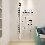 SISストリートランプ高さゲージ壁ステッカー壁デカール壁Tattoosの子供の部屋の壁装飾ホームdecor-180 cm 180cm ブラック