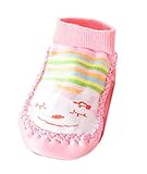 Ziweiba ベビーシューズ 靴下付き ソフト 短い 練習 トレーニング ルームシューズ 室内 履き 室外 ベビー 滑り止め付き (13, B)