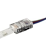 LEDテープライトRGB用 テープ延長コネクタ【10ヶセット】半田付け不要 SMD5050 4pin (幅10mm4芯クリアジェル防滴RGBテープライト)