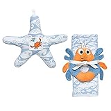 Under the Nile Stroller Blanket Crab Toy Gift Set plus Star Fish Toy- Blue ... [並行輸入品]