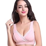 （ワボーズ） Waboatsカップ付き 全世界で大ヒッ　マタニティ ブラジャー ヨガ エクササイズ ナイトブラ ストレッチレース付きやわらか授乳ブラジャ 授乳服 授乳用ブラジャー 妊婦 産後 矯正下着