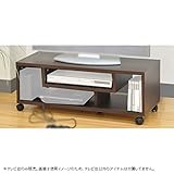 テレビ台 テレビボード キャスター付き TV台 幅85cm ローボード リビン/ブラウン