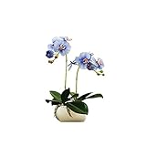 Hyindoor 高品質 胡蝶蘭の造花 手作り ブーケ フェイクフラワー 可愛い インテリア飾り 本物みたい ギフト 花瓶付