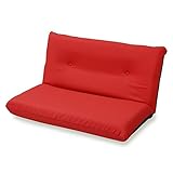 コムファ Connie 【 国産 】ラブソファー 幅 90 リクライニング ローソファ フロアソファ コンパクト ソファ 2人掛け シンプル 新生活 レッド