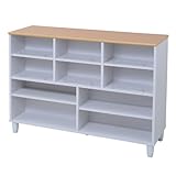 キッチンカウンター 下収納 間仕切り キャビネット おしゃれ 幅120cm（天板：ナチュラル） 【リビング側とキッチン側の両面に収納できます】