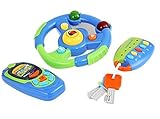 3-in-1 Musical Steering Wheel with Cell Phone and Key Set for Baby [並行輸入品]