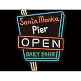 ネオンサイン サンタモニカ オープン Santa Monica (OPEN) ネオン管 ネオンライト 店舗照明 ガレージ アメリカン雑貨