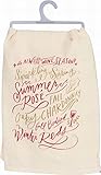 Primitives By Kathy Kitchen Towel" It's Always Wine Season Sparkling For Spring Summer Rose Fall Oak